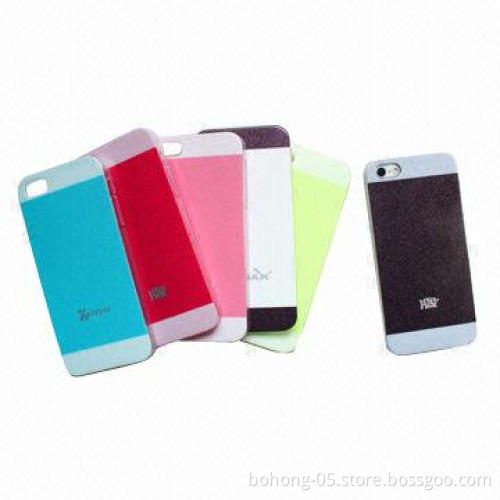 Cases for iPhone 5, Made of PC, Glitter Color Matching Single Bottom